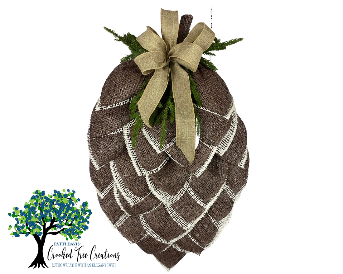 How to make a pinecone wreath YouTube video