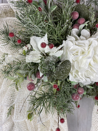 SOLD Christmas Angel Wings Wreath