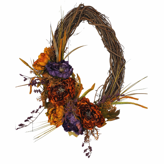 Autumn Rust and Plum Fall wreath