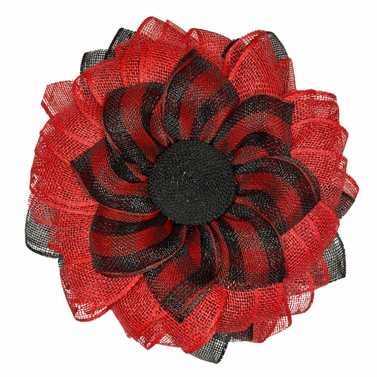 Christmas Buffalo Plaid Poinsettia Wreath