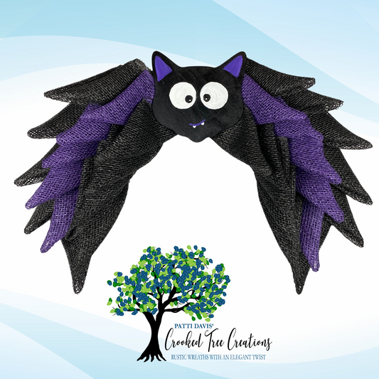 Bat wreath, Halloween decor, cute spooky decorations