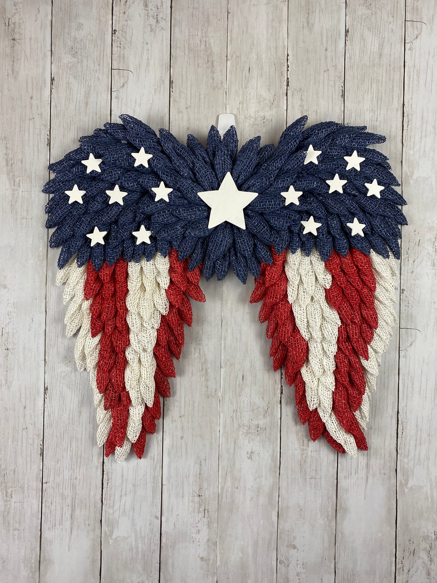 Patriotic Angel Wings Wreath