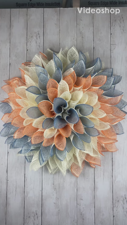 Fall Spiral Dahlia Wreath