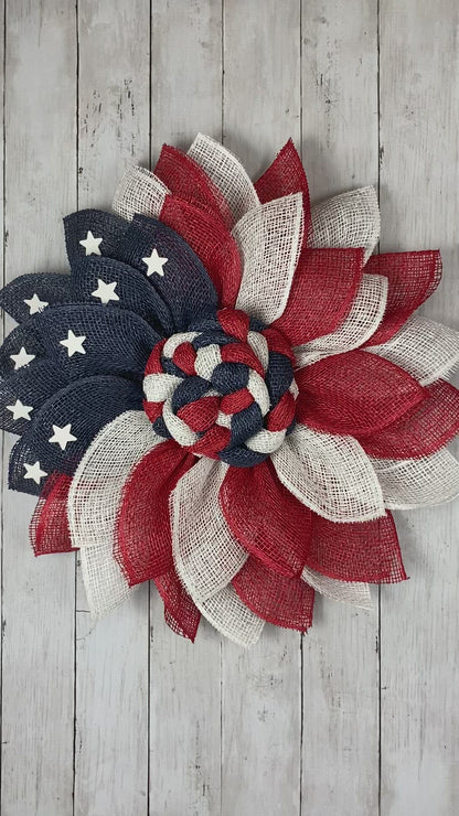 Patriotic Sunflower Wreath